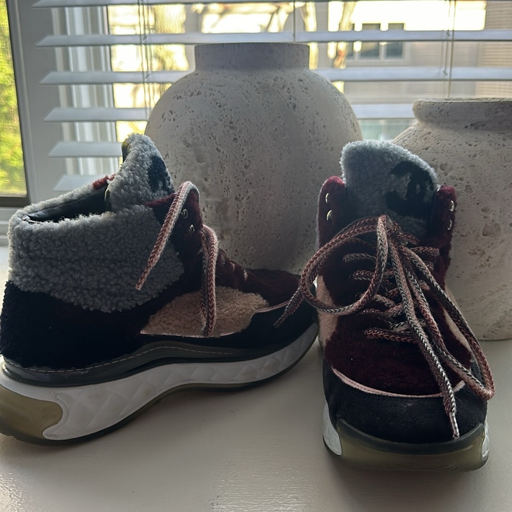 Chanel Shearling Hightop Sneakers - Picture 13 of 14
